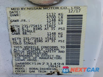 Zdjęcie 12 z 12 samochodu: 2010 NISSAN XTERRA OFF ROAD VIN:5N1AN0NW9AC509275 - miniatura