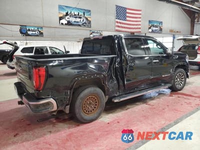 Trzecie zdjęcie samochodu z tyłu: 2019 GMC SIERRA K1500 SLT VIN:1GTU9DED3KZ422546 - miniatura