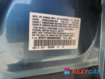 Zdjęcie 14 z 15 samochodu: 2006 HONDA PILOT EX VIN:5FNYF18696B028857 - miniatura