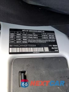 Zdjęcie 13 z 13 samochodu: 2025 MERCEDES BENZ SPRINTER 2500 DELIVERY VAN VIN:W1Y4KCHY4SP755004 - miniatura