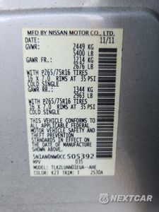 Zdjęcie 13 z 15 samochodu: 2012 NISSAN XTERRA OFF ROAD VIN:5N1AN0NW0CC505392 - miniatura