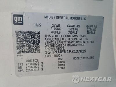 Zdjęcie 12 z 15 samochodu: 2023 GMC SIERRA K1500 ELEVATION-L VIN:1GTPUJEK1PZ137019 - miniatura