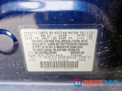Zdjęcie 12 z 14 samochodu: 2018 NISSAN VERSA NOTE S VIN:3N1CE2CP6JL351957 - miniatura