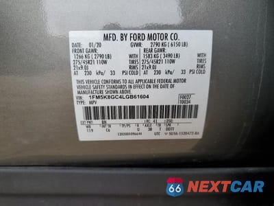 Zdjęcie 14 z 14 samochodu: 2020 FORD EXPLORER ST VIN:1FM5K8GC4LGB61604 - miniatura