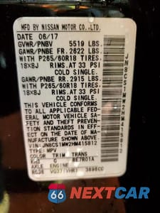 Zdjęcie 13 z 13 samochodu: 2017 INFINITI QX70 BASE VIN:JN8CS1MW2HM415812 - miniatura