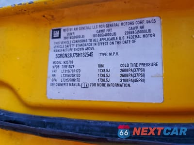 Zdjęcie 14 z 14 samochodu: 2005 HUMMER H2 VIN:5GRGN23U75H132545 - miniatura