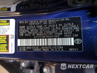 Zdjęcie 12 z 15 samochodu: 2021 TOYOTA CAMRY SE VIN:4T1T11AK1MU601069 - miniatura