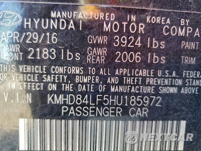 Zdjęcie 14 z 14 samochodu: 2017 HYUNDAI ELANTRA SE VIN:KMHD84LF5HU185972 - miniatura