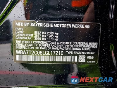 Zdjęcie 12 z 14 samochodu: 2020 BMW 740 I VIN:WBA7T2C08LGL17210 - miniatura