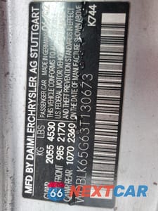 Zdjęcie 12 z 12 samochodu: 2003 MERCEDES-BENZ CLK 320 VIN:WDBLK65G63T130673 - miniatura