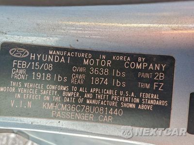 Zdjęcie 12 z 12 samochodu: 2008 HYUNDAI ACCENT GS VIN:KMHCM36C78U081440 - miniatura