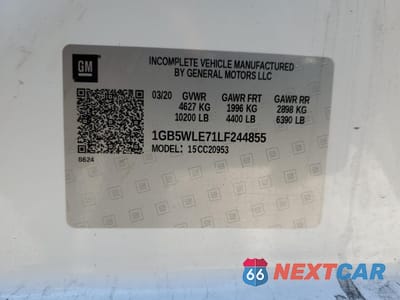 Zdjęcie 12 z 12 samochodu: 2020 CHEVROLET SILVERADO UTILITY / SERVICE TRUCK VIN:1GB5WLE71LF244855 - miniatura