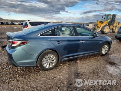 Trzecie zdjęcie samochodu z tyłu: 2016 HYUNDAI SONATA HYBRID VIN:KMHE24L10GA037609 - miniatura