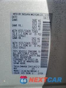 Zdjęcie 13 z 13 samochodu: 2013 INFINITI JX35 VIN:5N1AL0MN4DC345422 - miniatura