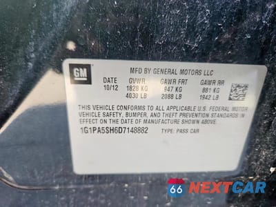 Zdjęcie 12 z 12 samochodu: 2013 CHEVROLET CRUZE LS VIN:1G1PA5SH6D7148882 - miniatura