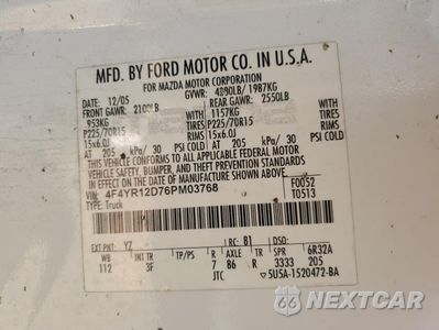 Zdjęcie 12 z 12 samochodu: 2006 MAZDA B2300 VIN:4F4YR12D76PM03768 - miniatura