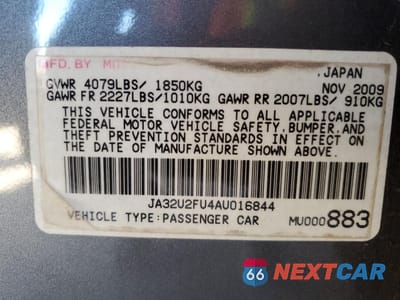 Zdjęcie 12 z 12 samochodu: 2010 MITSUBISHI LANCER ES/ES SPORT VIN:JA32U2FU4AU016844 - miniatura