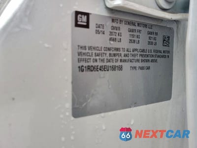 Zdjęcie 12 z 12 samochodu: 2014 CHEV VOLT VIN:1G1RD6E45EU168168 - miniatura