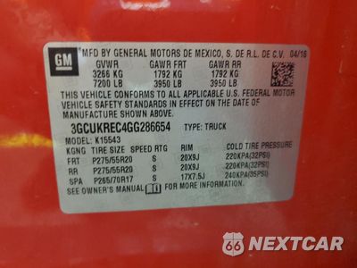 Zdjęcie 12 z 14 samochodu: 2016 CHEVROLET SILVERADO K1500 LT VIN:3GCUKREC4GG286654 - miniatura