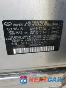 Zdjęcie 12 z 12 samochodu: 2016 HYUNDAI SONATA SE VIN:5NPE24AF5GH317473 - miniatura