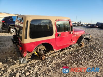 Trzecie zdjęcie samochodu z tyłu: 1999 JEEP WRANGLER / TJ SE VIN:1J4FY29P9XP467458 - miniatura