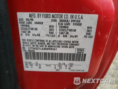Zdjęcie 12 z 13 samochodu: 1999 FORD F250 SUPER DUTY VIN:1FTNX21L6XEB98361 - miniatura
