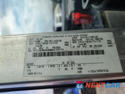 Zdjęcie 10 z 10 samochodu: 2021 FORD E450 DELIVERY TRUCK VIN:1FC3E4KKXMDC15713 - miniatura