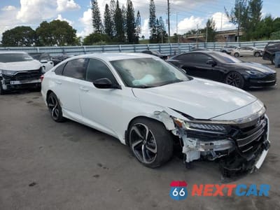 Czwarte zdjęcie samochodu z boku: 2022 HONDA ACCORD SPORT VIN:1HGCV1F35NA086219 - miniatura