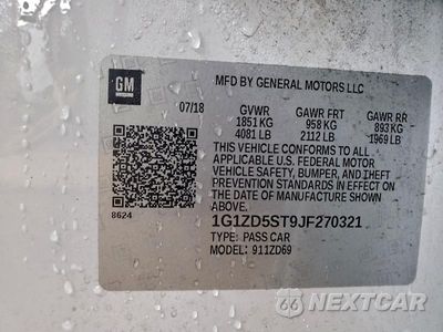 Zdjęcie 12 z 12 samochodu: 2018 CHEVROLET MALIBU LT VIN:1G1ZD5ST9JF270321 - miniatura