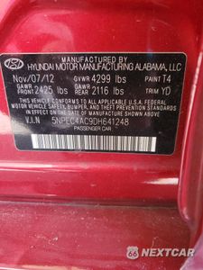 Zdjęcie 12 z 12 samochodu: 2013 HYUNDAI SONATA SE VIN:5NPEC4AC9DH641248 - miniatura