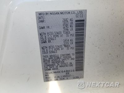 Zdjęcie 13 z 15 samochodu: 2013 NISSAN PATHFINDER S VIN:5N1AR2MN4DC648016 - miniatura