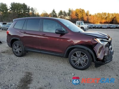 Czwarte zdjęcie samochodu z boku: 2021 HONDA PASSPORT EXL VIN:5FNYF8H59MB006564 - miniatura