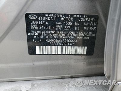 Zdjęcie 12 z 14 samochodu: 2014 HYUNDAI SONATA HYBRID VIN:KMHEC4A44EA106664 - miniatura