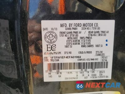Zdjęcie 12 z 12 samochodu: 2014 FORD F150 SUPERCREW VIN:1FTFW1EF4EFA01992 - miniatura