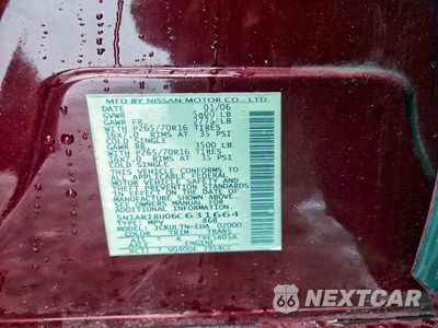 Zdjęcie 13 z 13 samochodu: 2006 NISSAN PATHFINDER S VIN:5N1AR18U06C631664 - miniatura