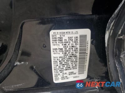 Zdjęcie 13 z 13 samochodu: 2014 NISSAN MURANO S VIN:JN8AZ1MW0EW519556 - miniatura