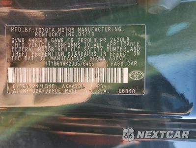 Zdjęcie 12 z 15 samochodu: 2018 TOYOTA CAMRY XSE VIN:4T1B61HK2JU576455 - miniatura