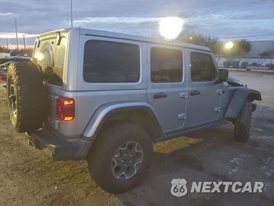 Trzecie zdjęcie samochodu z tyłu: 2021 JEEP WRANGLER UNLIMITED RUBICON 4XE VIN:1C4JJXR63MW700292 - miniatura