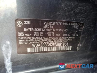 Zdjęcie 12 z 12 samochodu: 2014 BMW 328 XI VIN:WBA3B3G52ENR81904 - miniatura