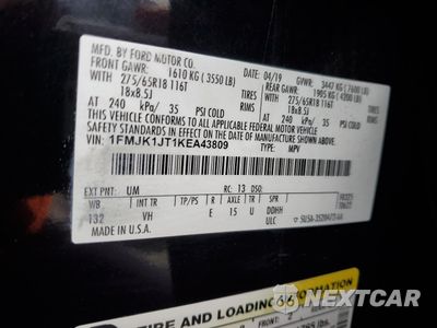 Zdjęcie 13 z 13 samochodu: 2019 FORD EXPEDITION MAX XLT VIN:1FMJK1JT1KEA43809 - miniatura