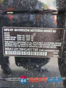 Zdjęcie 12 z 12 samochodu: 2017 BMW 740 XE VIN:WBA7J2C39HG497790 - miniatura
