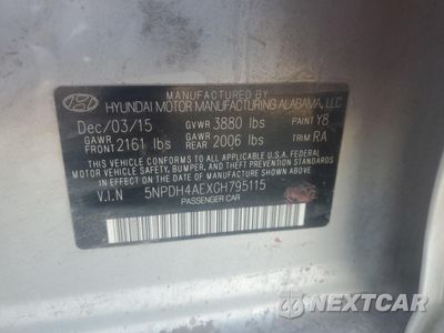 Zdjęcie 12 z 12 samochodu: 2016 HYUNDAI ELANTRA SE VIN:5NPDH4AEXGH795115 - miniatura