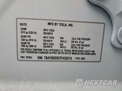 Zdjęcie 13 z 15 samochodu: 2026 TESLA MODEL Y VIN:7SAYGDED2TF433216 - miniatura