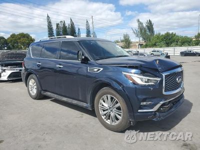 Czwarte zdjęcie samochodu z boku: 2021 INFINITI QX80 LUXE VIN:JN8AZ2AEXM9273128 - miniatura