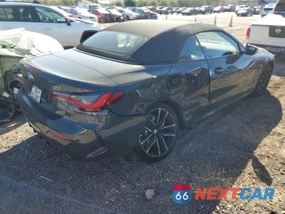 Trzecie zdjęcie samochodu z tyłu: 2023 BMW 430XI VIN:WBA43AT06PCL80610 - miniatura