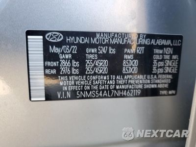 Zdjęcie 13 z 16 samochodu: 2022 HYUNDAI SANTA FE CALLIGRAPHY VIN:5NMS54AL7NH462119 - miniatura