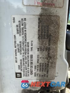 Zdjęcie 10 z 10 samochodu: 2005 CHEVROLET BLAZER VIN:1GNDT13X15K101669 - miniatura