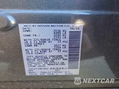 Zdjęcie 13 z 15 samochodu: 2016 NISSAN ROGUE S VIN:5N1AT2MT8GC869462 - miniatura