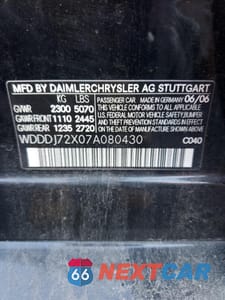 Zdjęcie 13 z 13 samochodu: 2007 MERCEDES-BENZ CLS 550 VIN:WDDDJ72X07A080430 - miniatura