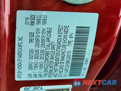 Zdjęcie 13 z 14 samochodu: 2019 ACURA RDX VIN:5J8TC2H38KL006176 - miniatura